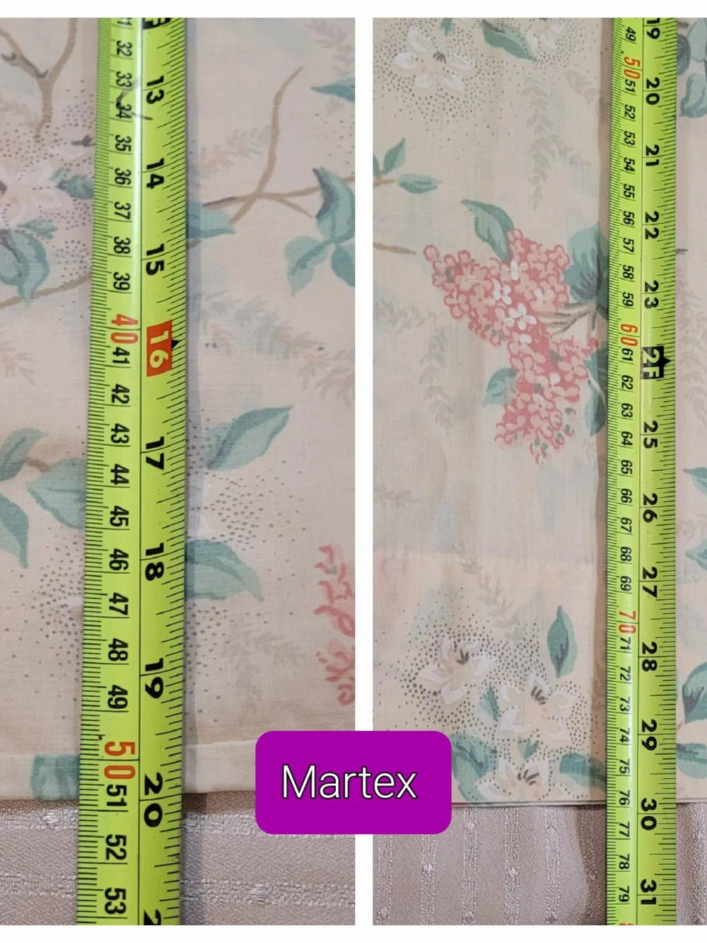 Vintage Martex & Carlin Floral Pillowcase Lot (2)  Retro Cottagecore Percale